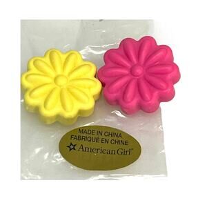 NEW 2 American Girl Doll FLOWER BAR SOAP Julie Bathroom Accessories Daisies Toy